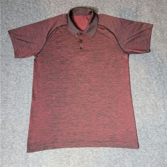 Red Heathered Polo Shirt - Picture 1 of 11